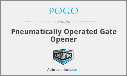 What is the abbreviation for pneumatically operated gate opener?